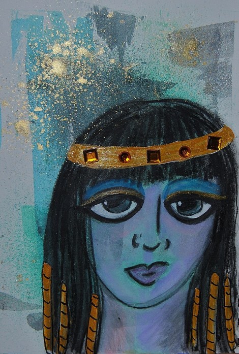 Cleopatra (water color/mixed media)