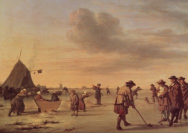 A painting from Holland in the 14th century showcasing locals playing “Koff”.