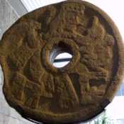 An actual ring used in the ancient Mesoamerican ball game, Ullamaliztli (On display in Mexico City)