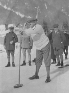 WK Jackson skipping at the first Olympic Winter Games in Chamonix in 1924.