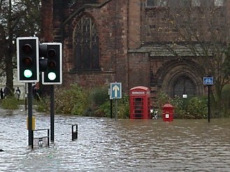 Shrewsbury Abbey in 2000.