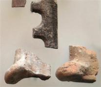 Pieces of the grills and cooking tools found at the city of Assos.