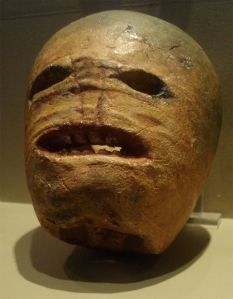 A traditional Irish turnip Jack-o'-lantern from the early 20th century. Photographed at the Museum of Country Life, Ireland. Image credit: Rannpháirtí anaithnid at en.wikipedia