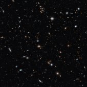 A deep view of the universe courtesy of the Hubble Telescope.