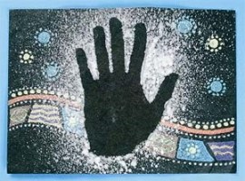 hand stencil activity